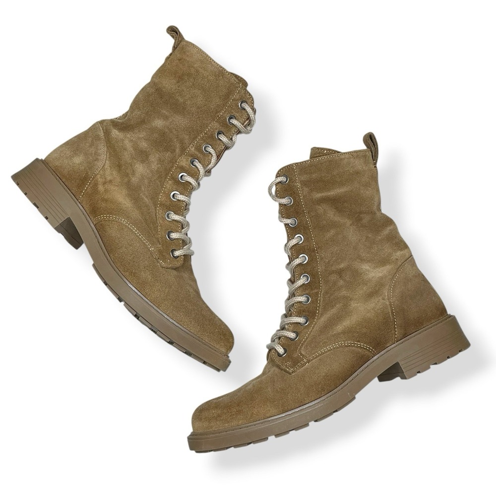 Clarks Boots Womens 10M Brown Tan Orinoco2 Suede Leather Lace Up Combat